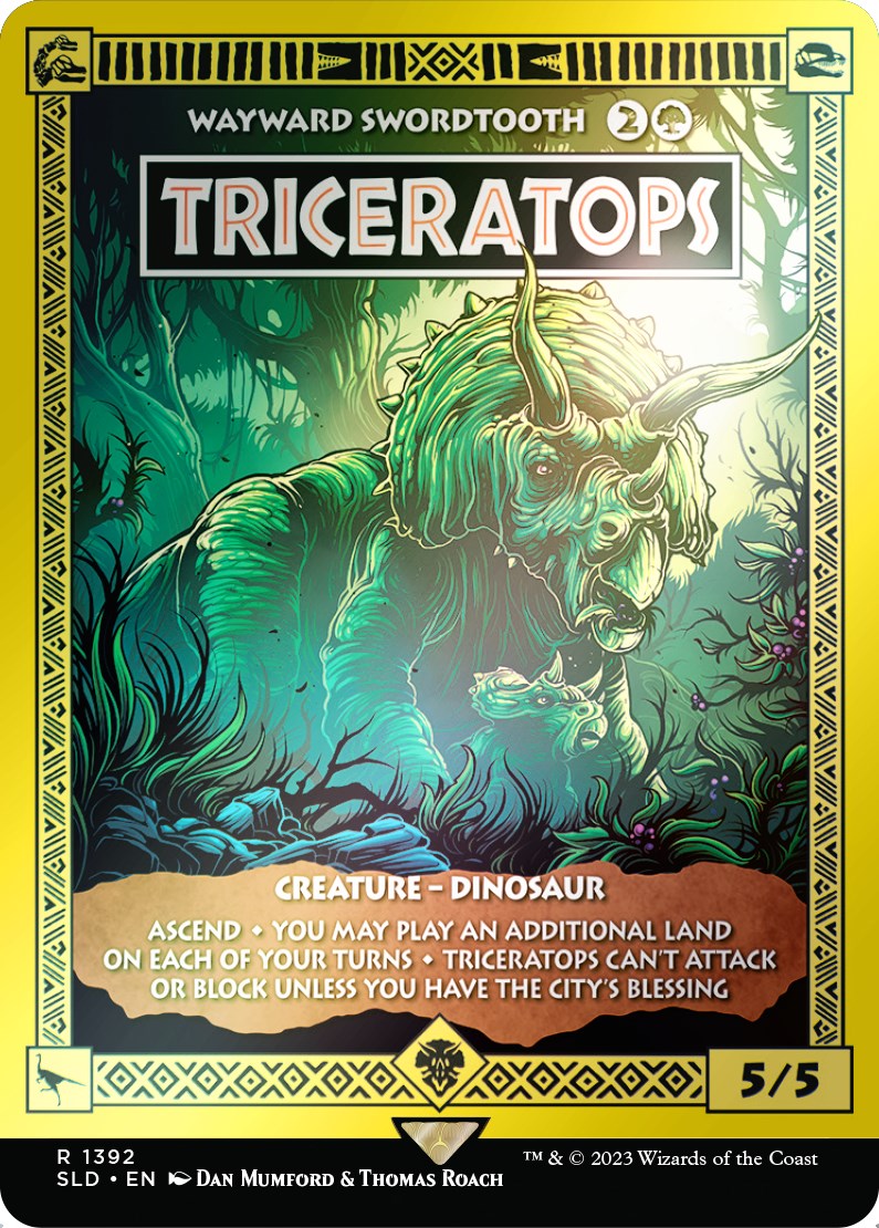 Triceratops - Wayward Swordtooth (Rainbow Foil) [Secret Lair Drop Series] | Magic Magpie