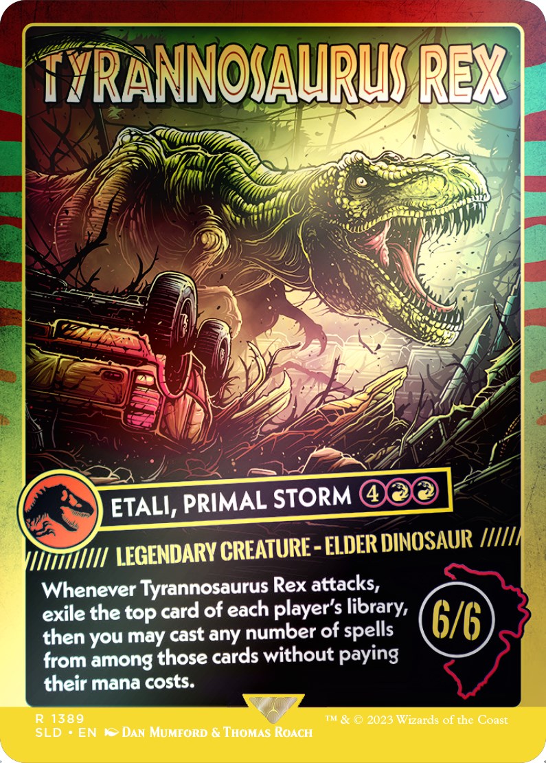 Tyrannosaurus Rex - Etali, Primal Storm (Rainbow Foil) [Secret Lair Drop Series] | Magic Magpie