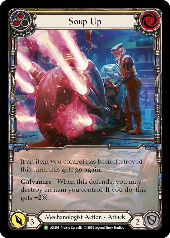 Soup Up (Yellow) [LGS196] (Promo)  Rainbow Foil | Magic Magpie