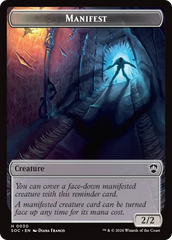 Elemental (0020) // Manifest Double-Sided Token [Secrets of Strixhaven Commander Tokens] | Magic Magpie