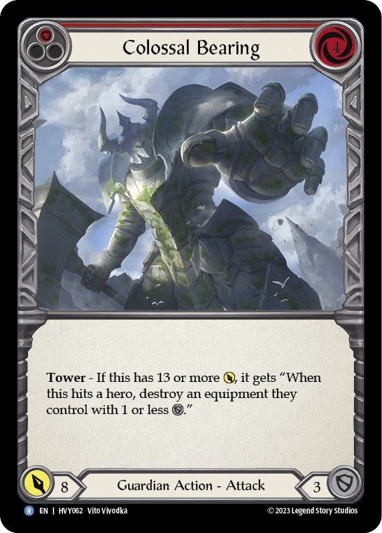 Colossal Bearing (Red) [HVY062] (Heavy Hitters)  Rainbow Foil | Magic Magpie