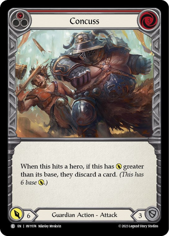 Concuss (Red) [HVY074] (Heavy Hitters)  Rainbow Foil | Magic Magpie
