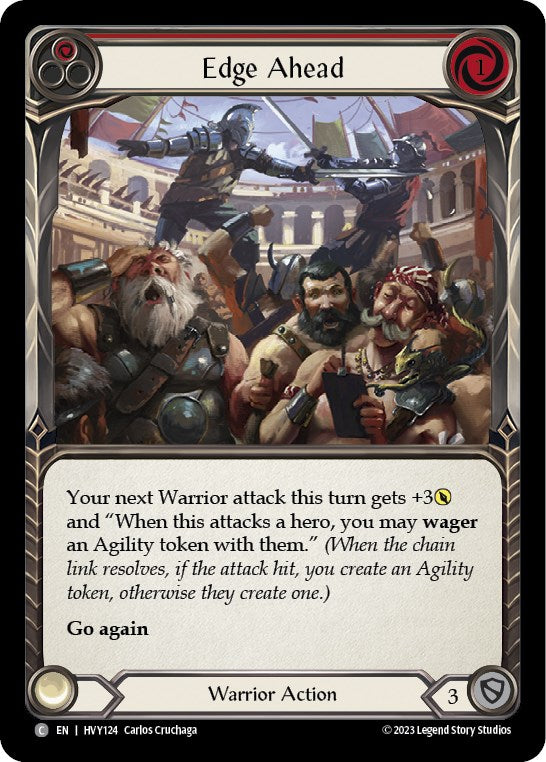 Edge Ahead (Red) [HVY124] (Heavy Hitters)  Rainbow Foil | Magic Magpie