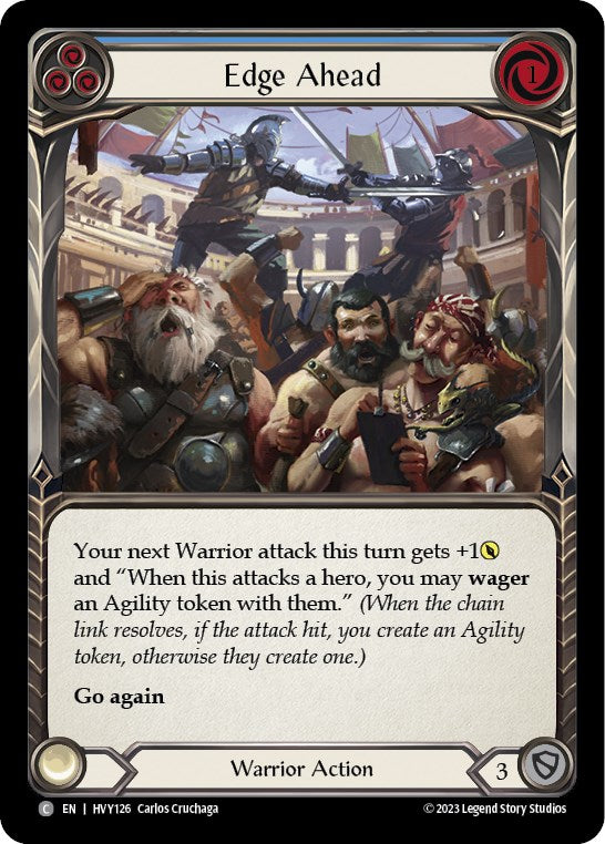 Edge Ahead (Blue) [HVY126] (Heavy Hitters)  Rainbow Foil | Magic Magpie