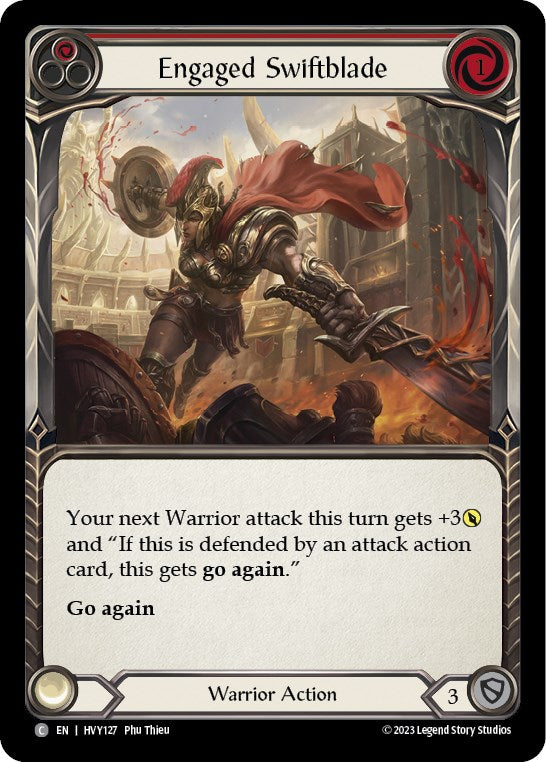 Engaged Swiftblade (Red) [HVY127] (Heavy Hitters)  Rainbow Foil | Magic Magpie
