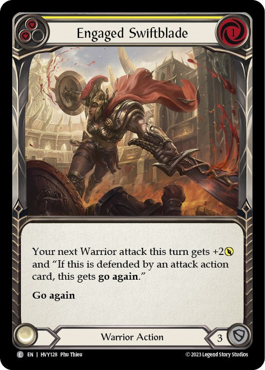 Engaged Swiftblade (Yellow) [HVY128] (Heavy Hitters) | Magic Magpie