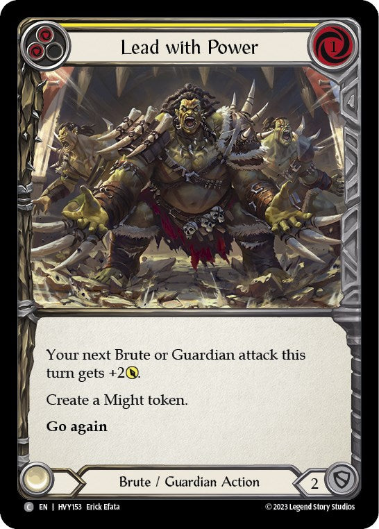 Lead with Power (Yellow) [HVY153] (Heavy Hitters)  Rainbow Foil | Magic Magpie