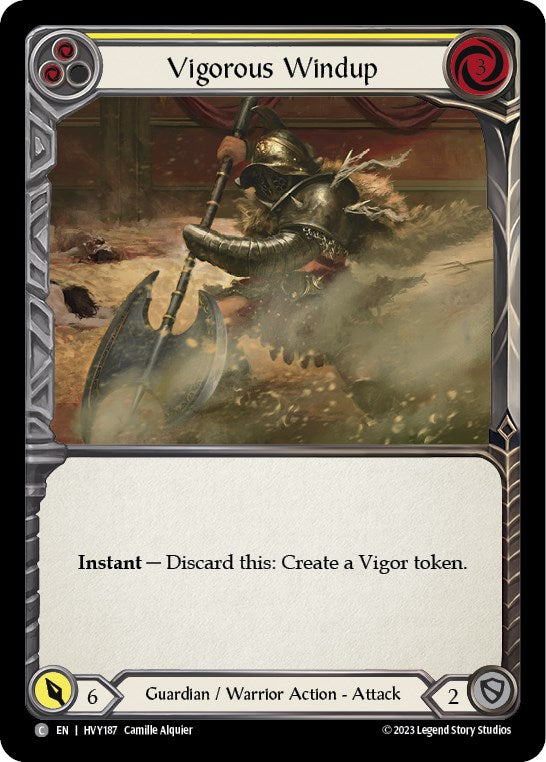 Vigorous Windup (Yellow) [HVY187] (Heavy Hitters)  Rainbow Foil | Magic Magpie