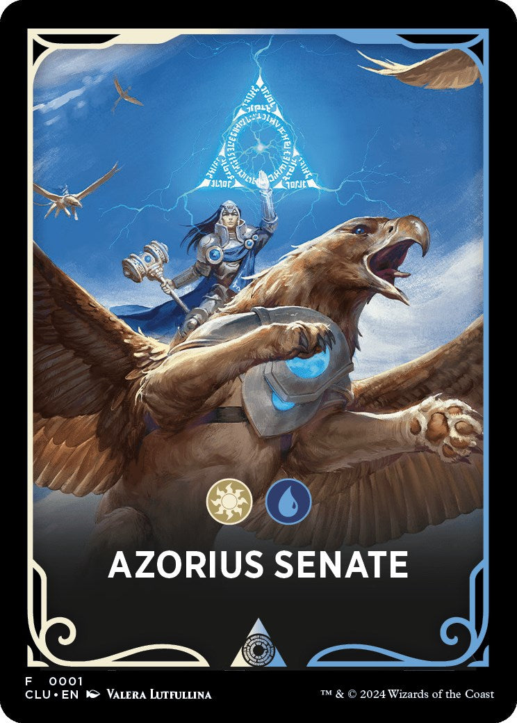 Azorius Senate Theme Card [Ravnica: Clue Edition Tokens] | Magic Magpie
