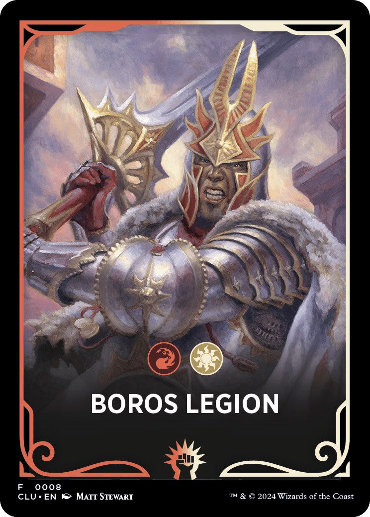 Boros Legion Theme Card [Ravnica: Clue Edition Tokens] | Magic Magpie