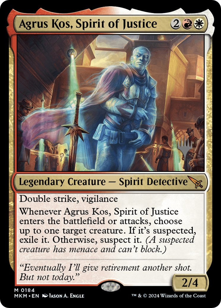 Agrus Kos, Spirit of Justice (Promo Pack) [Murders at Karlov Manor Promos] | Magic Magpie