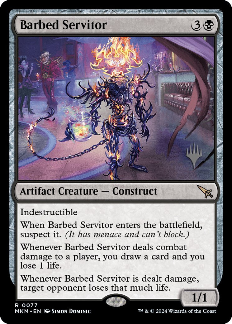 Barbed Servitor (Promo Pack) [Murders at Karlov Manor Promos] | Magic Magpie