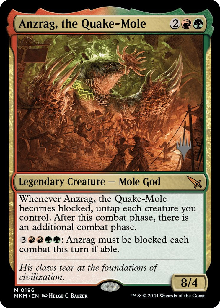 Anzrag, the Quake-Mole (Promo Pack) [Murders at Karlov Manor Promos] | Magic Magpie