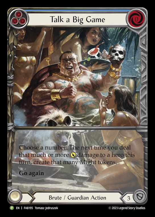 Talk a Big Game [FAB195] (Promo)  Rainbow Foil | Magic Magpie