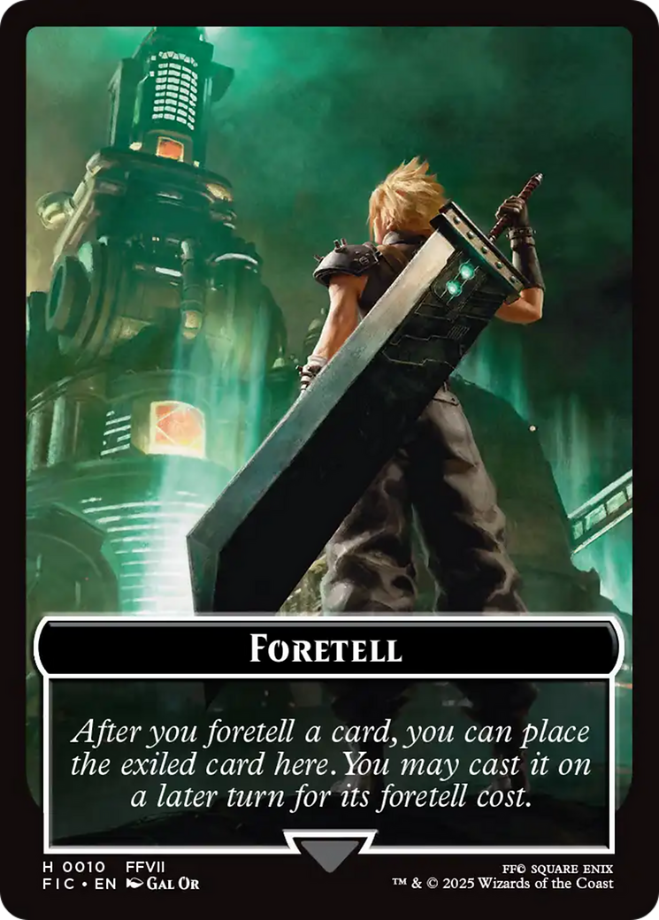 Foretell // Treasure Double-Sided Token [FINAL FANTASY Commander Tokens] | Magic Magpie