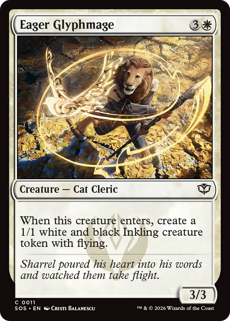 Eager Glyphmage [Secrets of Strixhaven] | Magic Magpie