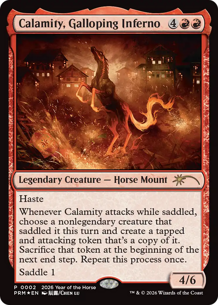 Calamity, Galloping Inferno (Year of the Horse 2026) [Standard Showdown Promos] | Magic Magpie