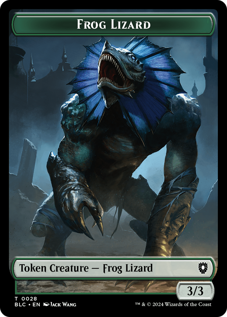 Storm Crow // Frog Lizard Double-Sided Token [Bloomburrow Commander Tokens] | Magic Magpie