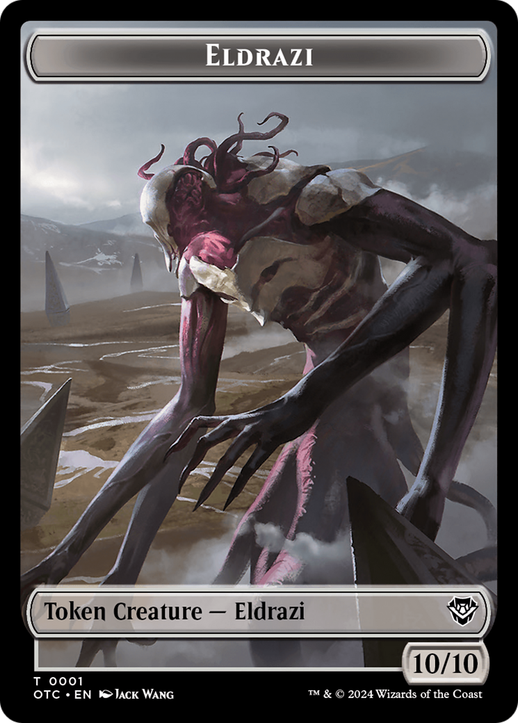 Eldrazi // Clue Double-Sided Token [Outlaws of Thunder Junction Commander Tokens] | Magic Magpie