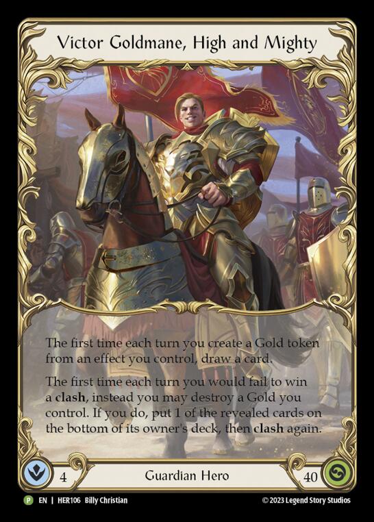 Victor Goldmane, High and Mighty [HER106] (Promo)  Rainbow Foil | Magic Magpie
