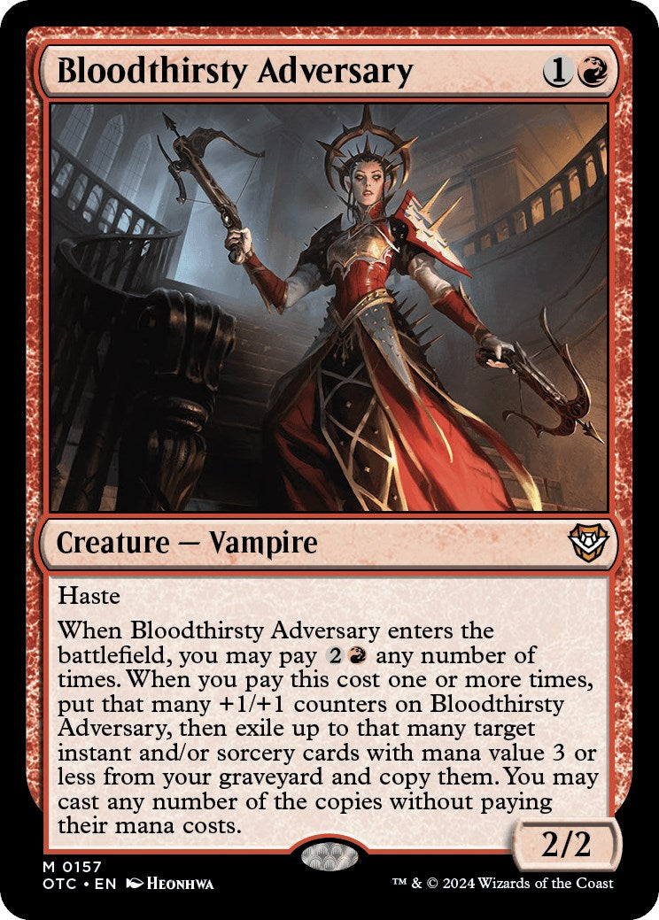 Bloodthirsty Adversary [Outlaws of Thunder Junction Commander] | Magic Magpie