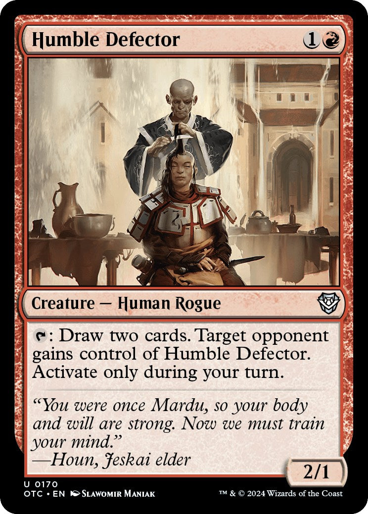 Humble Defector [Outlaws of Thunder Junction Commander] | Magic Magpie