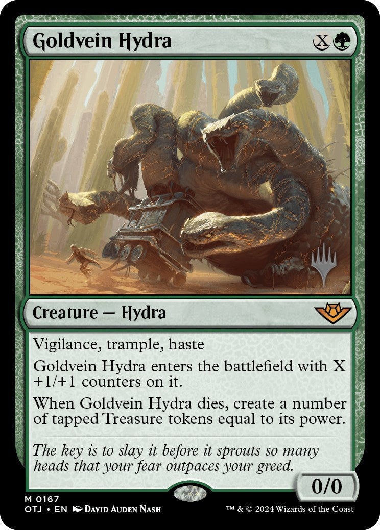 Goldvein Hydra (Promo Pack) [Outlaws of Thunder Junction Promos] | Magic Magpie