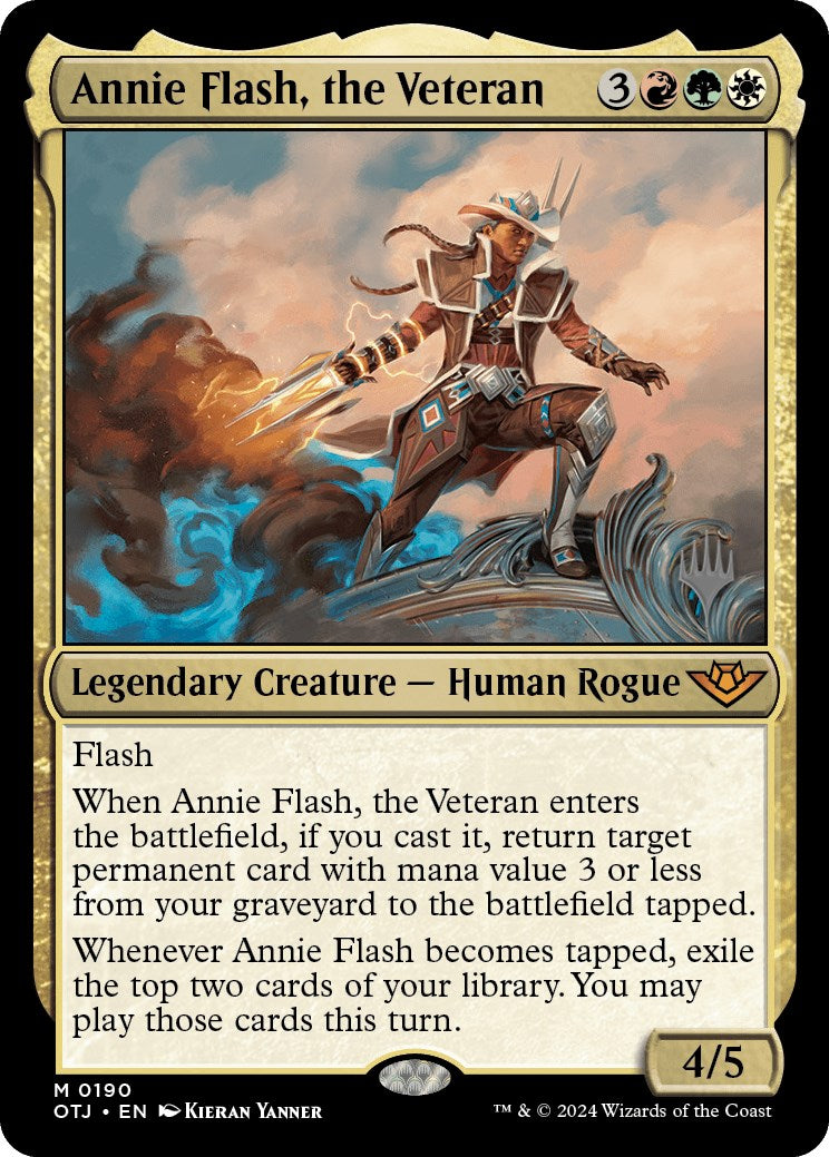 Annie Flash, the Veteran (Promo Pack) [Outlaws of Thunder Junction Promos] | Magic Magpie