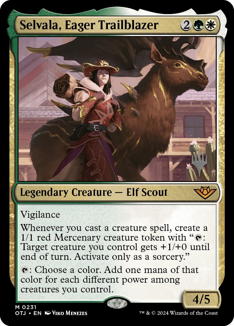 Selvala, Eager Trailblazer (Promo Pack) [Outlaws of Thunder Junction Promos] | Magic Magpie