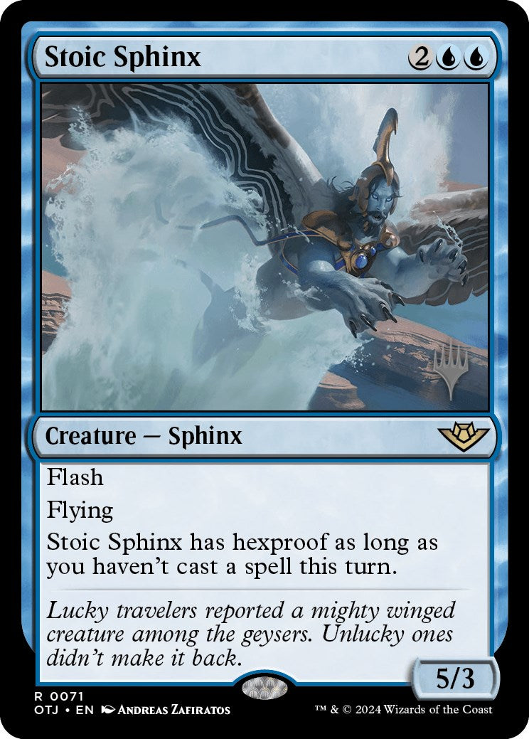 Stoic Sphinx (Promo Pack) [Outlaws of Thunder Junction Promos] | Magic Magpie