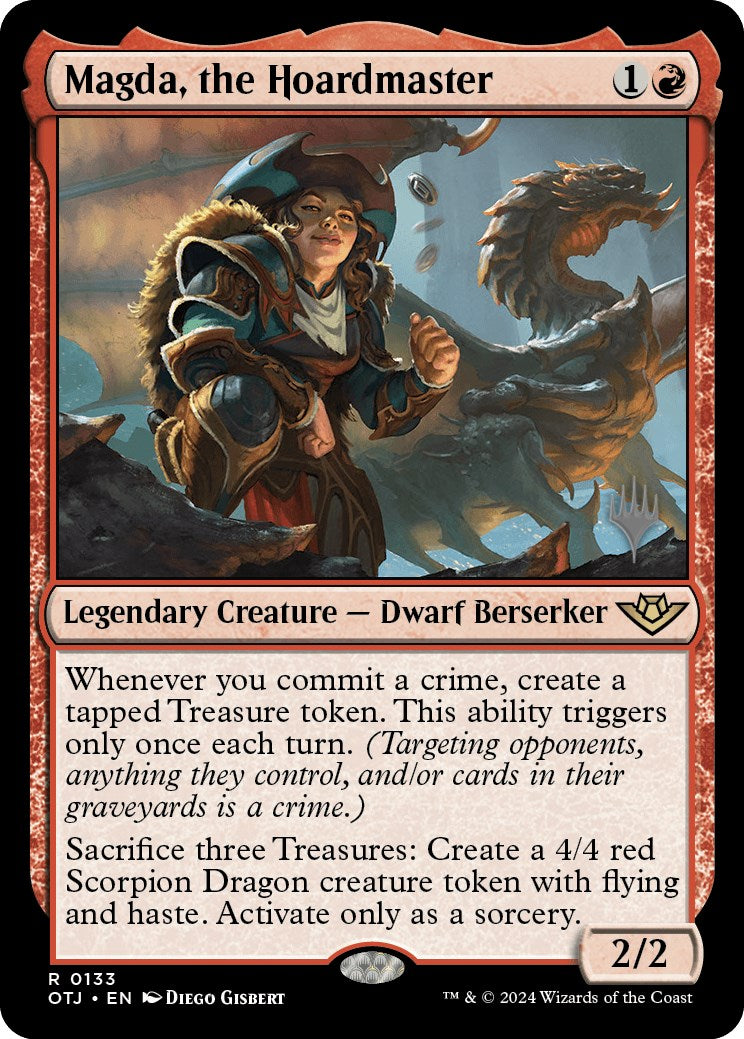 Magda, the Hoardmaster (Promo Pack) [Outlaws of Thunder Junction Promos] | Magic Magpie