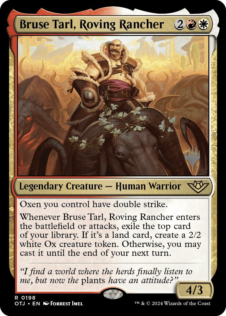 Bruse Tarl, Roving Rancher (Promo Pack) [Outlaws of Thunder Junction Promos] | Magic Magpie