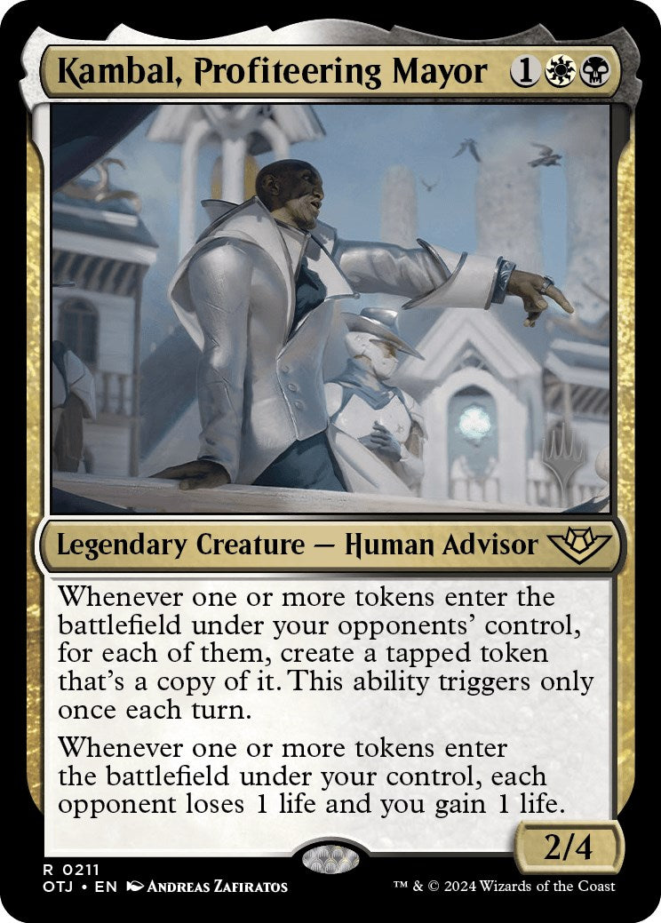 Kambal, Profiteering Mayor (Promo Pack) [Outlaws of Thunder Junction Promos] | Magic Magpie