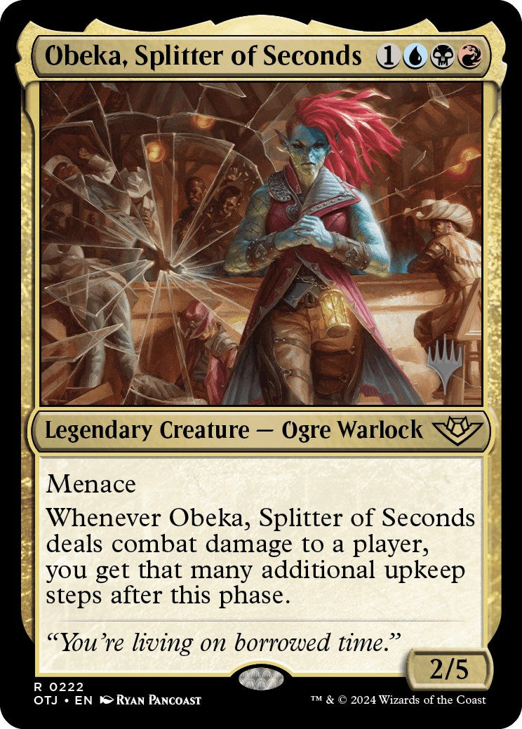 Obeka, Splitter of Seconds (Promo Pack) [Outlaws of Thunder Junction Promos] | Magic Magpie