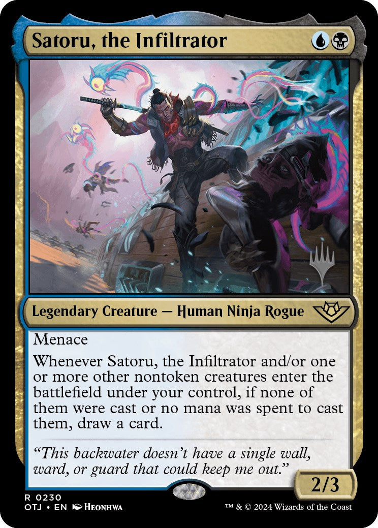 Satoru, the Infiltrator (Promo Pack) [Outlaws of Thunder Junction Promos] | Magic Magpie