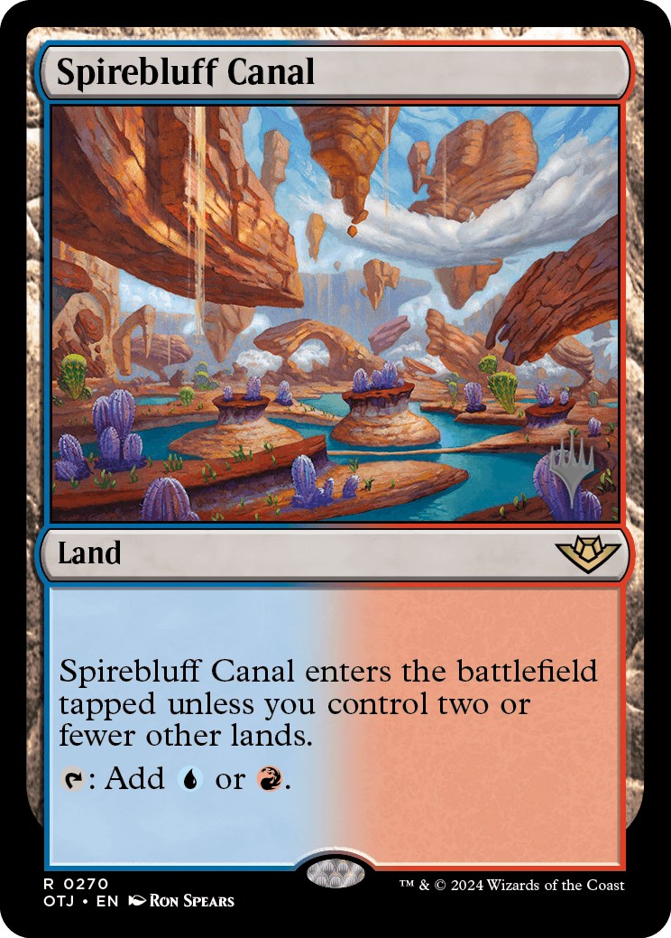 Spirebluff Canal (Promo Pack) [Outlaws of Thunder Junction Promos] | Magic Magpie