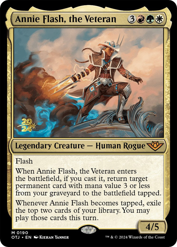 Annie Flash, the Veteran [Outlaws of Thunder Junction Prerelease Promos] | Magic Magpie