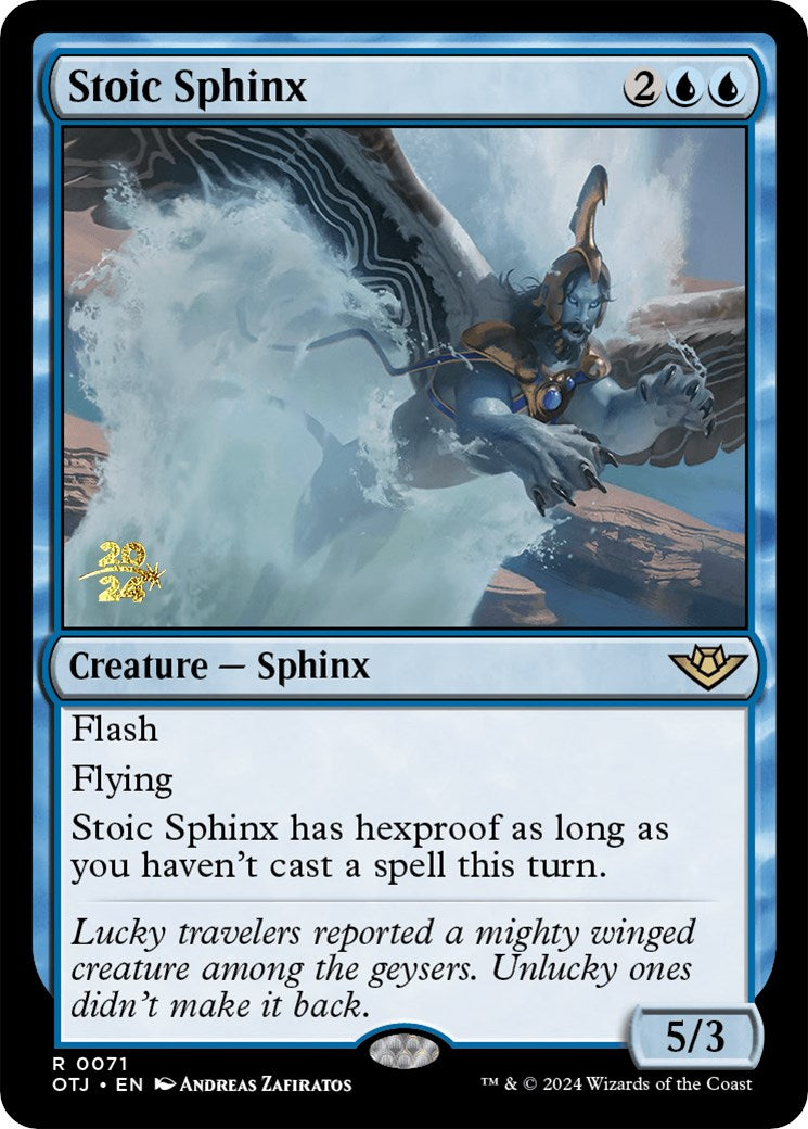 Stoic Sphinx [Outlaws of Thunder Junction Prerelease Promos] | Magic Magpie