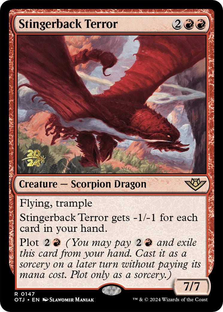 Stingerback Terror [Outlaws of Thunder Junction Prerelease Promos] | Magic Magpie