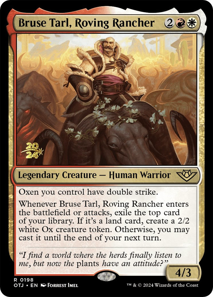 Bruse Tarl, Roving Rancher [Outlaws of Thunder Junction Prerelease Promos] | Magic Magpie