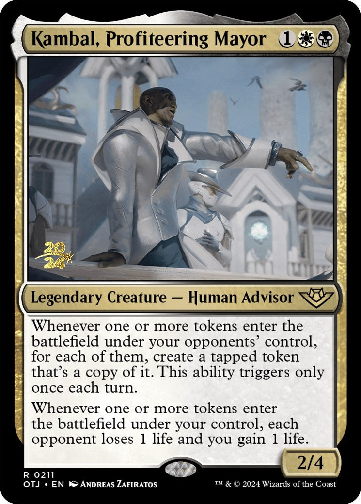 Kambal, Profiteering Mayor [Outlaws of Thunder Junction Prerelease Promos] | Magic Magpie