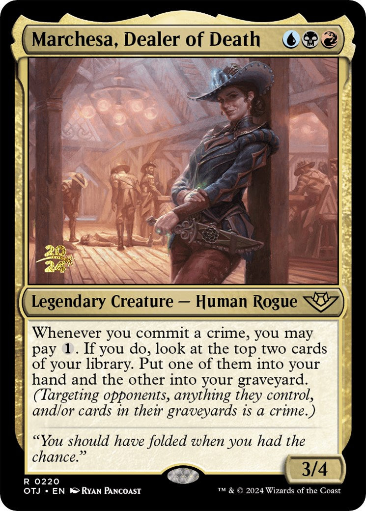 Marchesa, Dealer of Death [Outlaws of Thunder Junction Prerelease Promos] | Magic Magpie