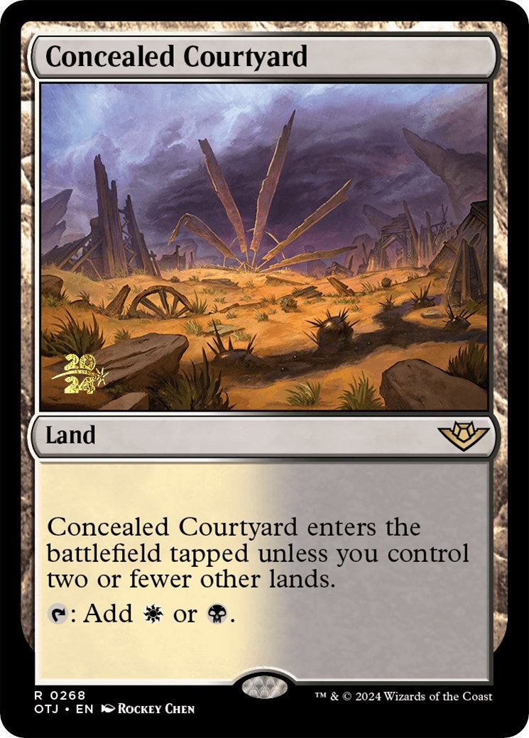 Concealed Courtyard (OTJ) [Outlaws of Thunder Junction Prerelease Promos] | Magic Magpie