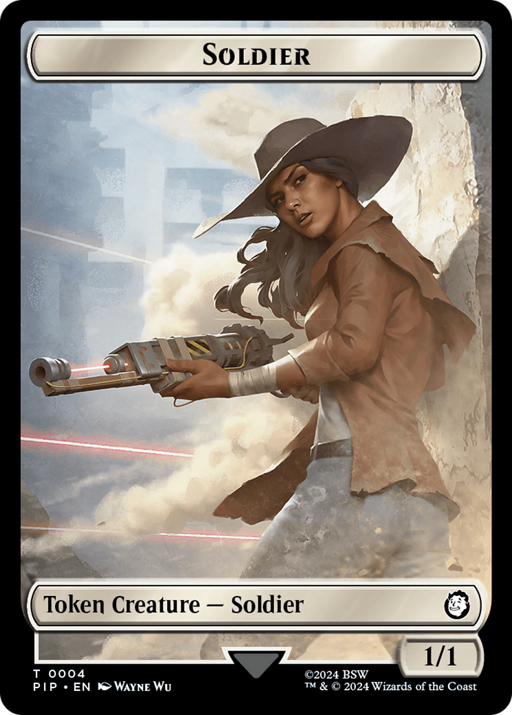 Food (0014) // Soldier (0004) Double-Sided Token [Fallout Tokens] | Magic Magpie