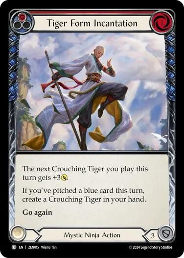 Tiger Form Incantation (Red) [ZEN015] (Part the Mistveil Zen Blitz Deck) | Magic Magpie