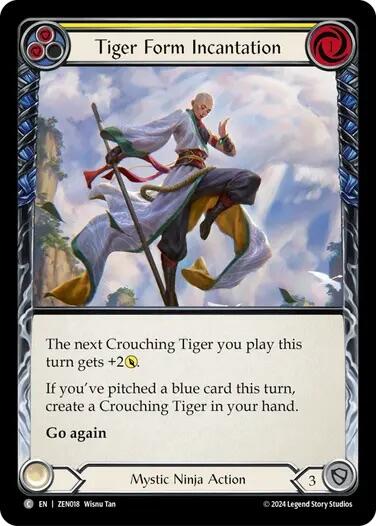 Tiger Form Incantation (Yellow) [ZEN018] (Part the Mistveil Zen Blitz Deck) | Magic Magpie