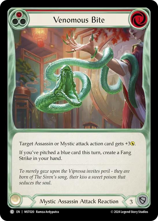 Venomous Bite (Red) [MST020] (Part the Mistveil)  Rainbow Foil | Magic Magpie