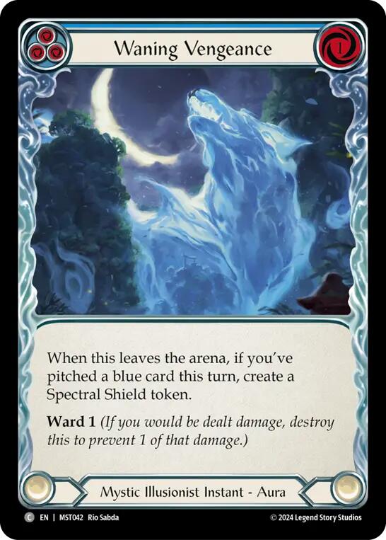 Waning Vengeance (Blue) [MST042] (Part the Mistveil) | Magic Magpie