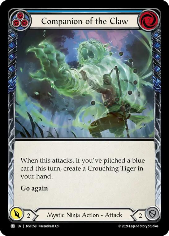 Companion of the Claw (Blue) [MST059] (Part the Mistveil)  Rainbow Foil | Magic Magpie