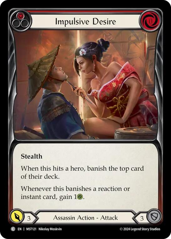 Impulsive Desire (Red) [MST121] (Part the Mistveil)  Rainbow Foil | Magic Magpie